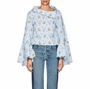 NWT, Teija Floral Bell Sleeve Top